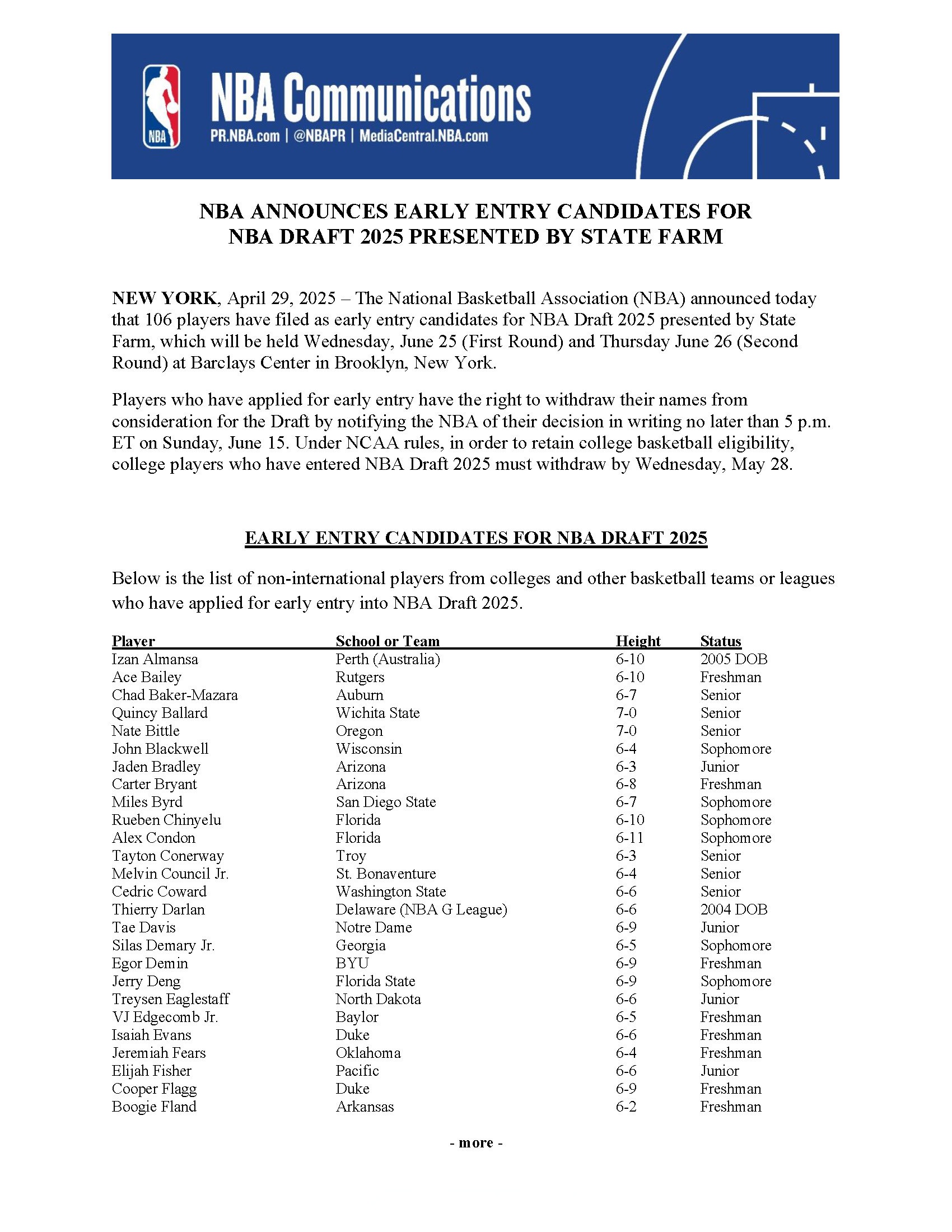 爱游戏在线-NBA选秀大会抽签结果公布